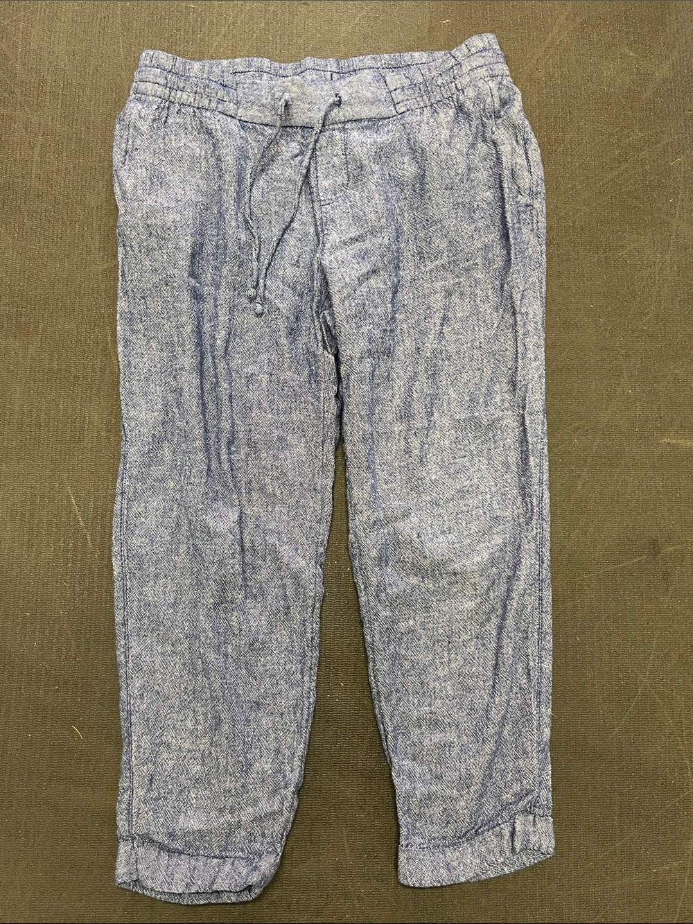 Old Navy Heathered Chambray Cropped Drawstring Pants